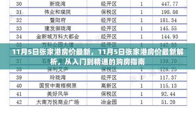 11月5日张家港房价最新解析，购房指南从入门到精通的全面解读