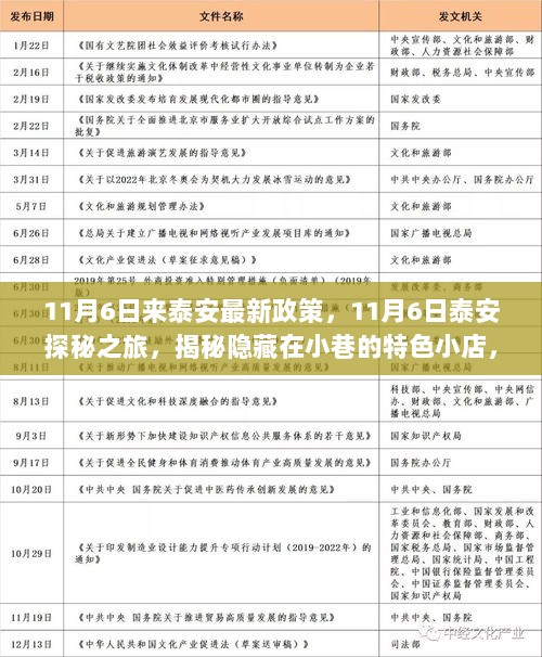 11月6日泰安探秘之旅，最新政策下的特色小店体验之旅