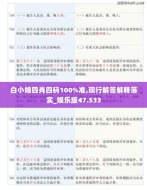 白小姐四肖四码100%准,现行解答解释落实_娱乐版47.533