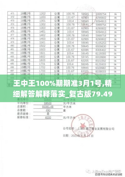 王中王100%期期准3月1号,精细解答解释落实_复古版79.490