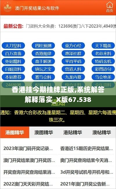 香港挂今期挂牌正版,系统解答解释落实_X版67.538