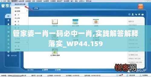 管家婆一肖一码必中一肖,实践解答解释落实_WP44.159