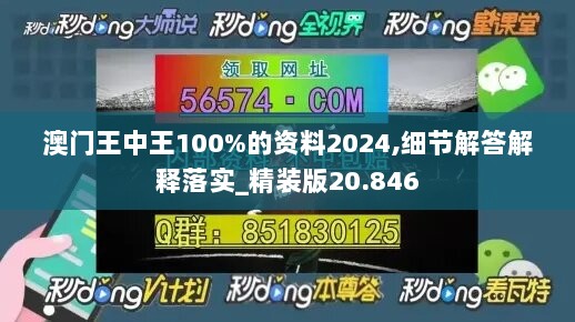 澳门王中王100%的资料2024,细节解答解释落实_精装版20.846