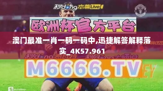 澳门最准一肖一码一码中,迅捷解答解释落实_4K57.961