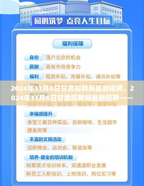 2024年11月8日甘肃招聘网最新招聘信息，拥抱变化，自信成就未来