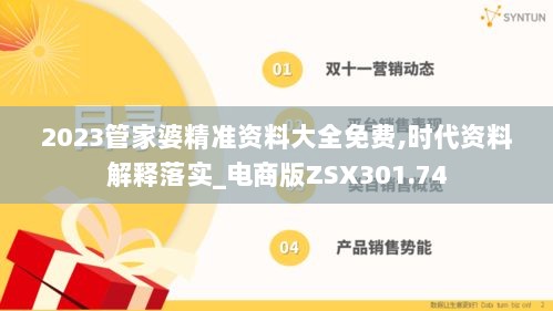 2023管家婆精准资料大全免费,时代资料解释落实_电商版ZSX301.74