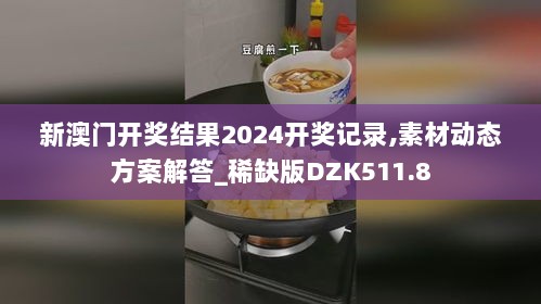 新澳门开奖结果2024开奖记录,素材动态方案解答_稀缺版DZK511.8