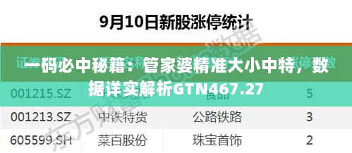 一码必中秘籍：管家婆精准大小中特，数据详实解析GTN467.27