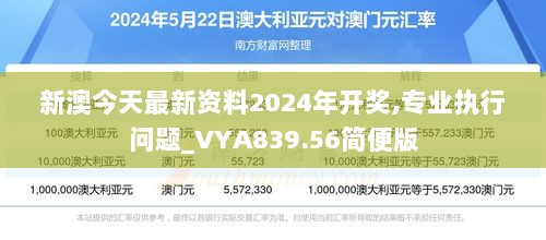 新澳今天最新资料2024年开奖,专业执行问题_VYA839.56简便版