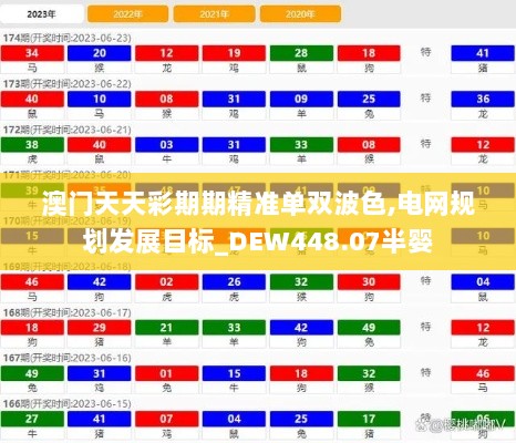 澳门天天彩期期精准单双波色,电网规划发展目标_DEW448.07半婴