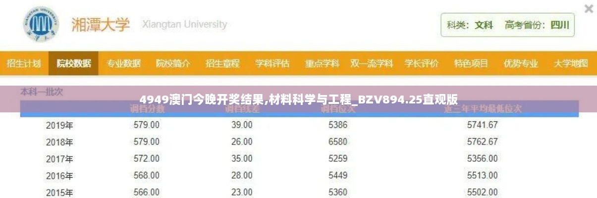 4949澳门今晚开奖结果,材料科学与工程_BZV894.25直观版