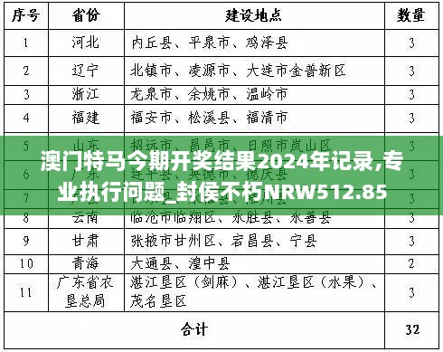 澳门特马今期开奖结果2024年记录,专业执行问题_封侯不朽NRW512.85