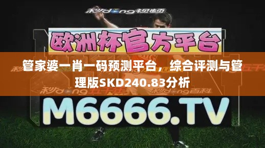 管家婆一肖一码预测平台，综合评测与管理版SKD240.83分析