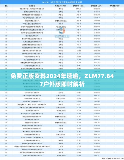 免费正版资料2024年速递，ZLM77.847户外版即时解析