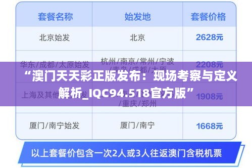 “澳门天天彩正版发布：现场考察与定义解析_IQC94.518官方版”