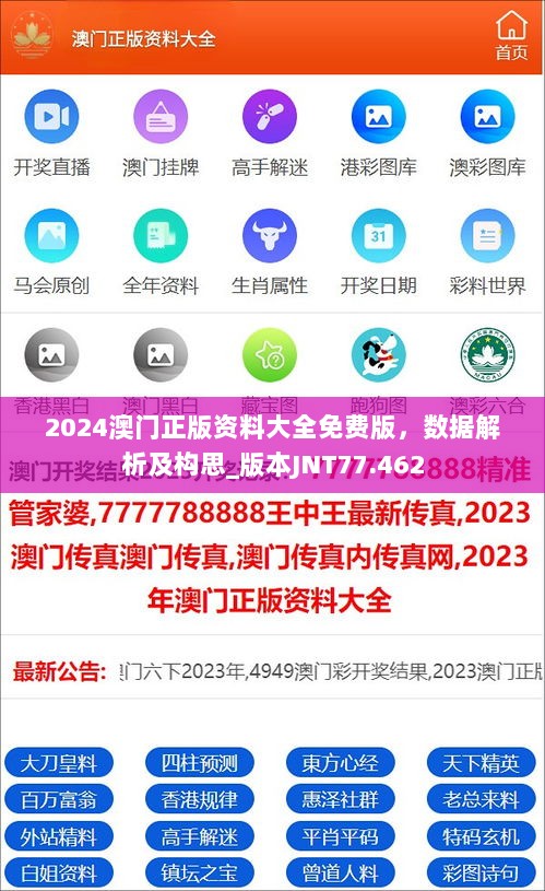 2024澳门正版资料大全免费版，数据解析及构思_版本JNT77.462