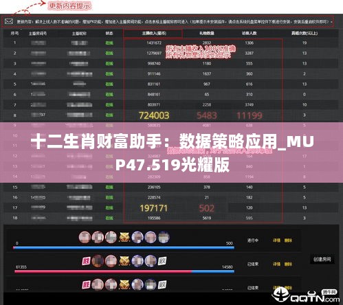 十二生肖财富助手：数据策略应用_MUP47.519光耀版