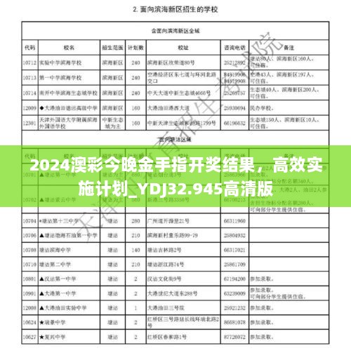 2024澳彩今晚金手指开奖结果，高效实施计划_YDJ32.945高清版