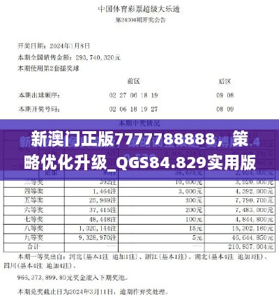 新澳门正版7777788888，策略优化升级_QGS84.829实用版