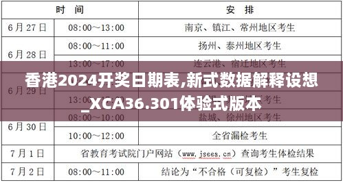 香港2024开奖日期表,新式数据解释设想_XCA36.301体验式版本