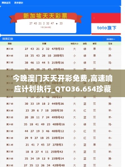 今晚澳门天天开彩免费,高速响应计划执行_QTO36.654珍藏版