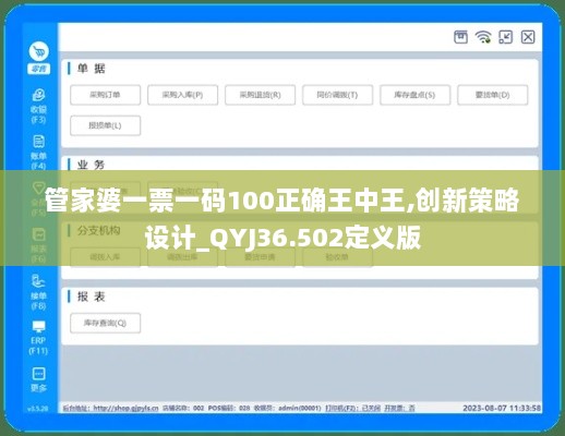 管家婆一票一码100正确王中王,创新策略设计_QYJ36.502定义版