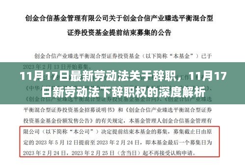 11月17日新劳动法下辞职权的深度解析与最新规定