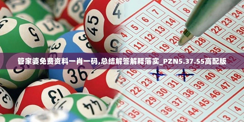 管家婆免费资料一肖一码,总结解答解释落实_PZN5.37.55高配版