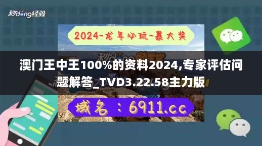 澳门王中王100%的资料2024,专家评估问题解答_TVD3.22.58主力版