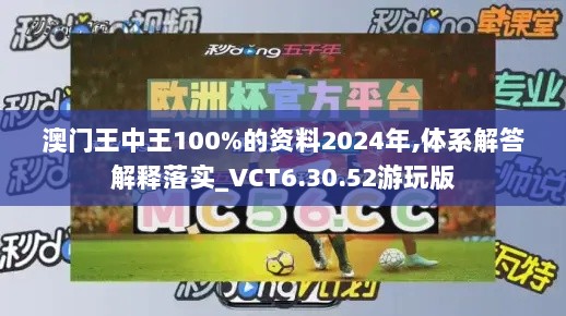 澳门王中王100%的资料2024年,体系解答解释落实_VCT6.30.52游玩版