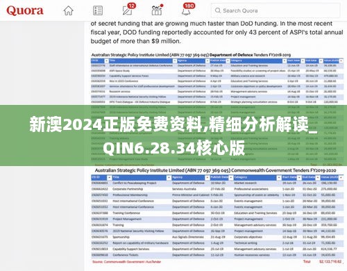 新澳2024正版免费资料,精细分析解读_QIN6.28.34核心版