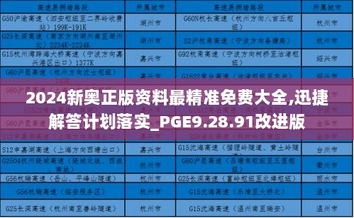 2024新奥正版资料最精准免费大全,迅捷解答计划落实_PGE9.28.91改进版