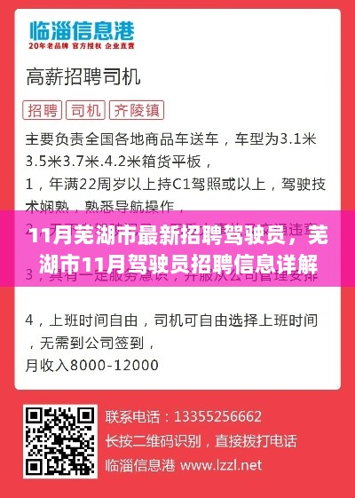 芜湖市11月最新驾驶员招聘信息详解