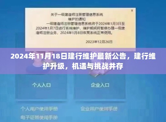 建行2024年11月18日维护升级公告，机遇与挑战并存