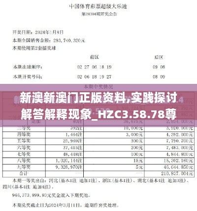 新澳新澳门正版资料,实践探讨解答解释现象_HZC3.58.78尊享版