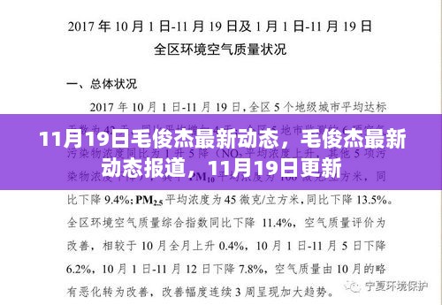 毛俊杰最新动态报道（11月19日更新）