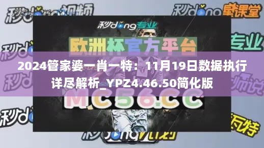 2024管家婆一肖一特：11月19日数据执行详尽解析_YPZ4.46.50简化版