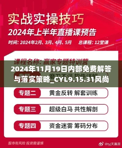 2024年11月19日内部免费解答与落实策略_CYL9.15.31风尚版