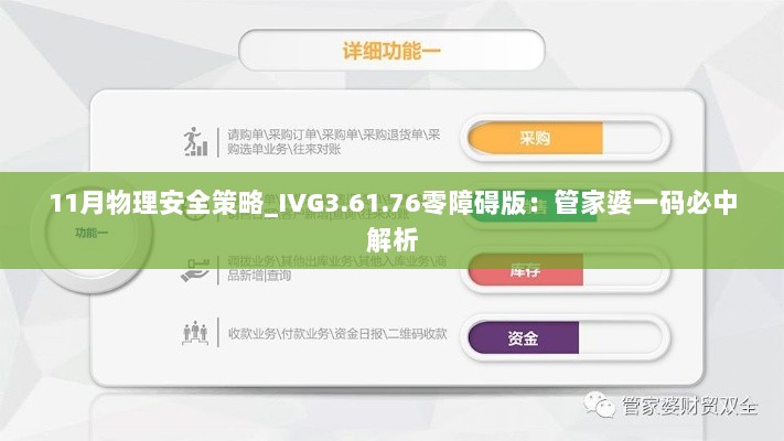 11月物理安全策略_IVG3.61.76零障碍版：管家婆一码必中解析