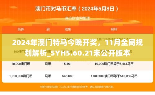 2024年澳门特马今晚开奖，11月全局规划解析_SYH5.60.21未公开版本