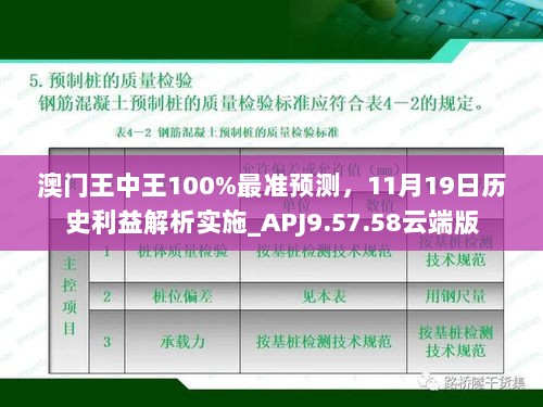 澳门王中王100%最准预测，11月19日历史利益解析实施_APJ9.57.58云端版