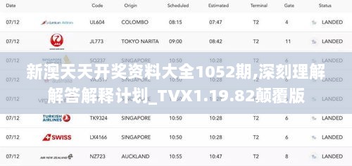 新澳天天开奖资料大全1052期,深刻理解解答解释计划_TVX1.19.82颠覆版