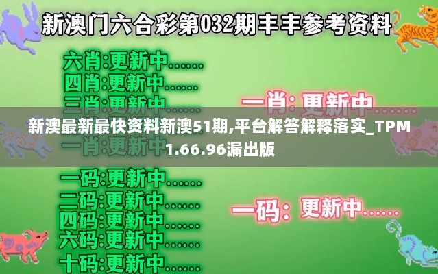 新澳最新最快资料新澳51期,平台解答解释落实_TPM1.66.96漏出版