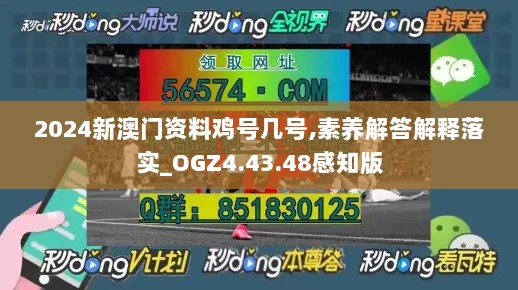 2024新澳门资料鸡号几号,素养解答解释落实_OGZ4.43.48感知版