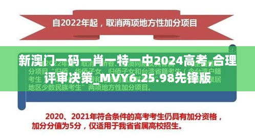 新澳门一码一肖一特一中2024高考,合理评审决策_MVY6.25.98先锋版