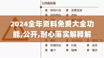 2024全年资料免费大全功能,公开,耐心落实解释解答_LQY3.25.48先锋版