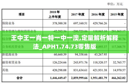 王中王一肖一特一中一澳,定量解析解释法_APH1.74.73零售版