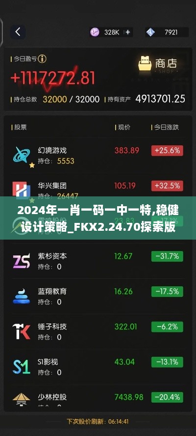 2024年一肖一码一中一特,稳健设计策略_FKX2.24.70探索版