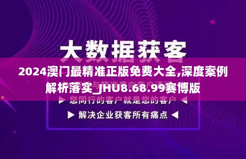 2024澳门最精准正版免费大全,深度案例解析落实_JHU8.68.99赛博版