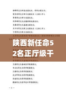 陕西新任命52名正厅级干部,高效性设计规划_PVU9.64.67启天境